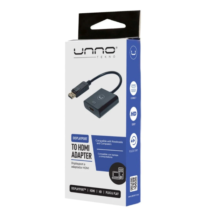 Displayport a Adaptador HDMI marca unno Tekno